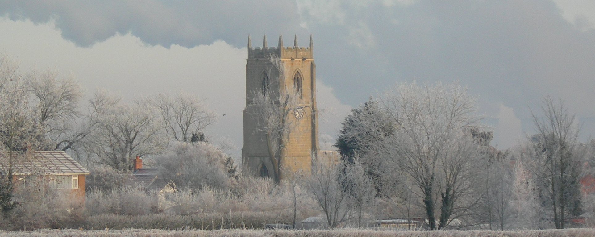 Church on a frosty morning